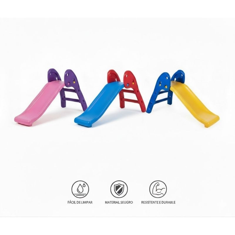 Escorregador Infantil 2 Degraus Pequeno Resistente Baby Fly - Playground Casa e Apartamento