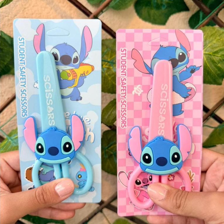 Tesoura Infantil Stitch & Lilo Desenho Animado Filme Personagem Escola Papelaria Fofa Kawaii Aulas ♥