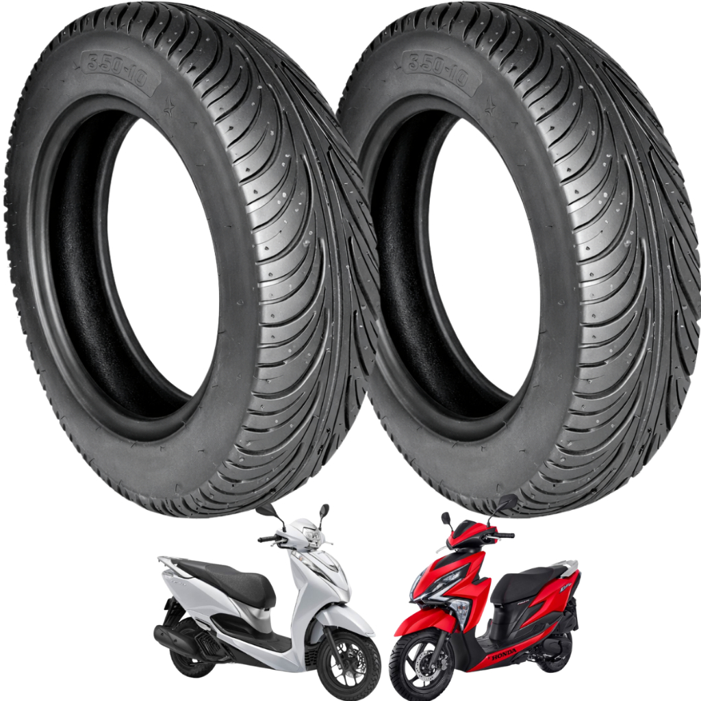 Kit 2 Pneus 3.50-10 Scooter Moto Lead Burgman 8 Lonas Aro 10 Até 100km/h 472kg