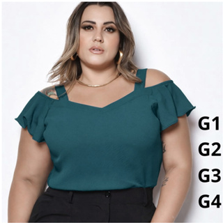 BLUSA FEMININA ESTILOSA PLUS SIZE em Oferta na Shopee