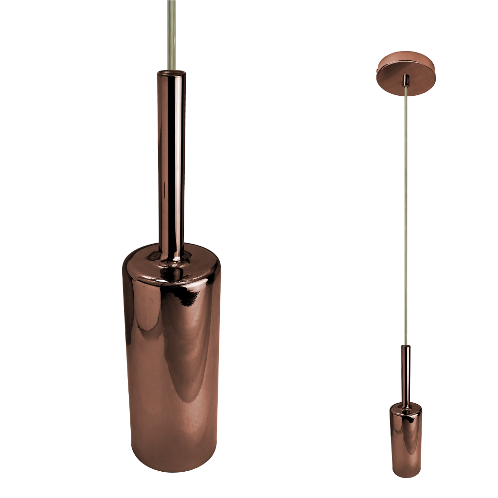 Luminária Pendente Madri Vidro Rose/Âmbar TEJY OL9287 e OL9288 Iluminação Decorativa Moderna