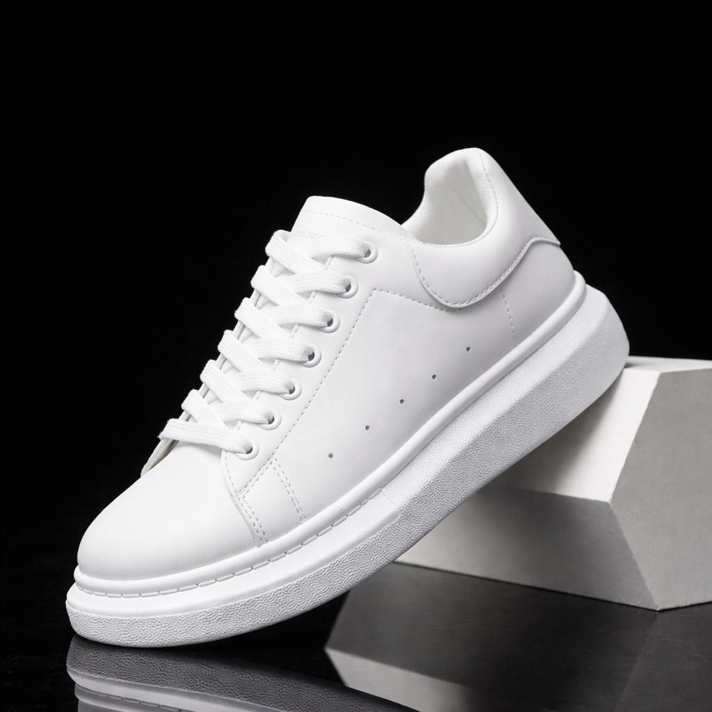 Tênis Branco Premium Unissex | Estilo Urbano, Super Confortável e Ideal para o Dia a Dia