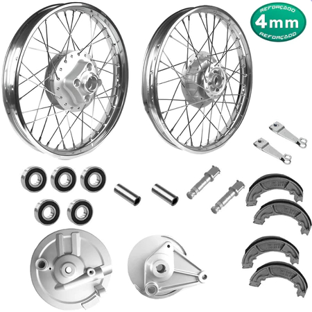 Par Aro Roda Raio 4mm ou Inox Cg 125 / Today / Titan 95 Á 99 Espelhos / Rolamentos