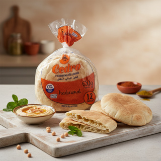 Pão Sírio Libanês Artesanal Cedro - Pacote 650g (12 Unidades) em Oferta na Shopee