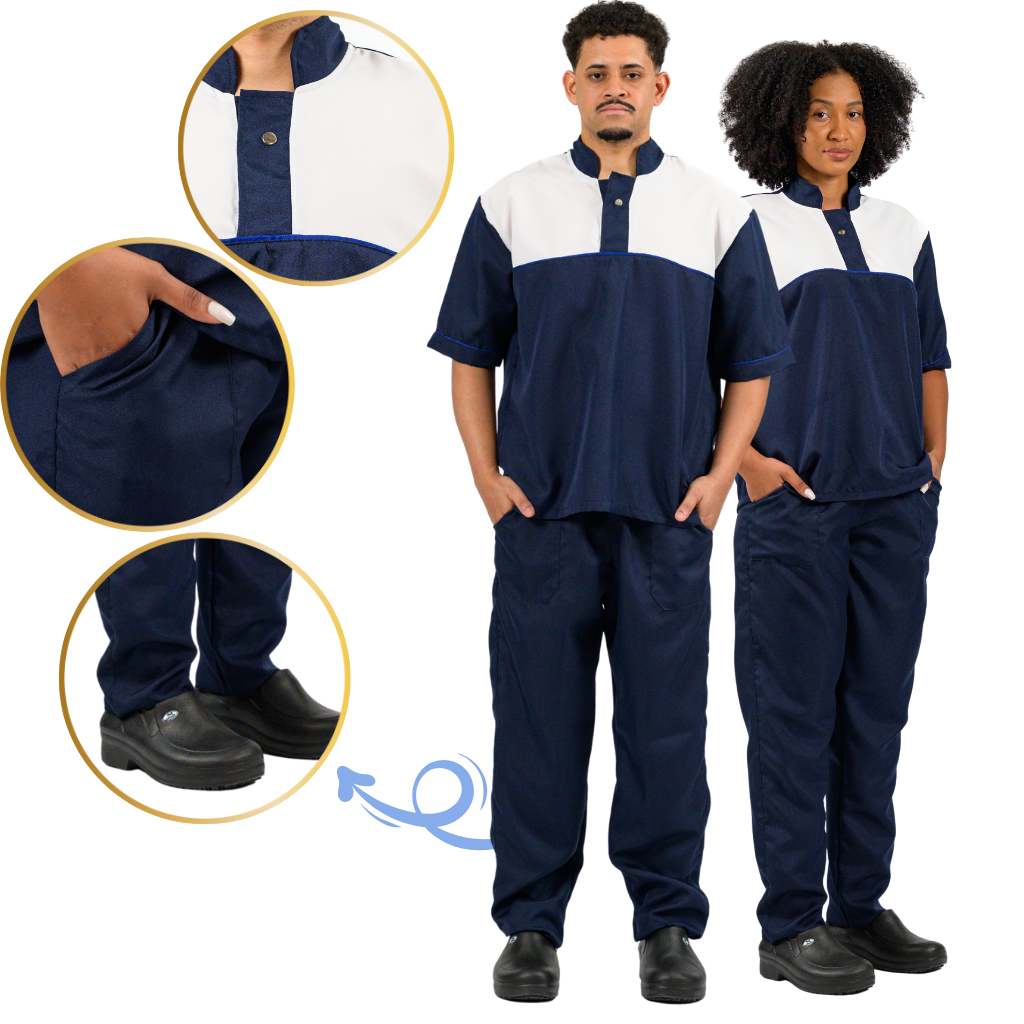 Conjunto Uniforme Limpeza Unissex Serviços Gerais Trabalho