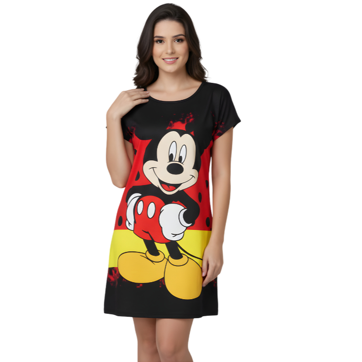 Vestido Adulto ou Infantil - Mickey Moldura em Oferta na Shopee