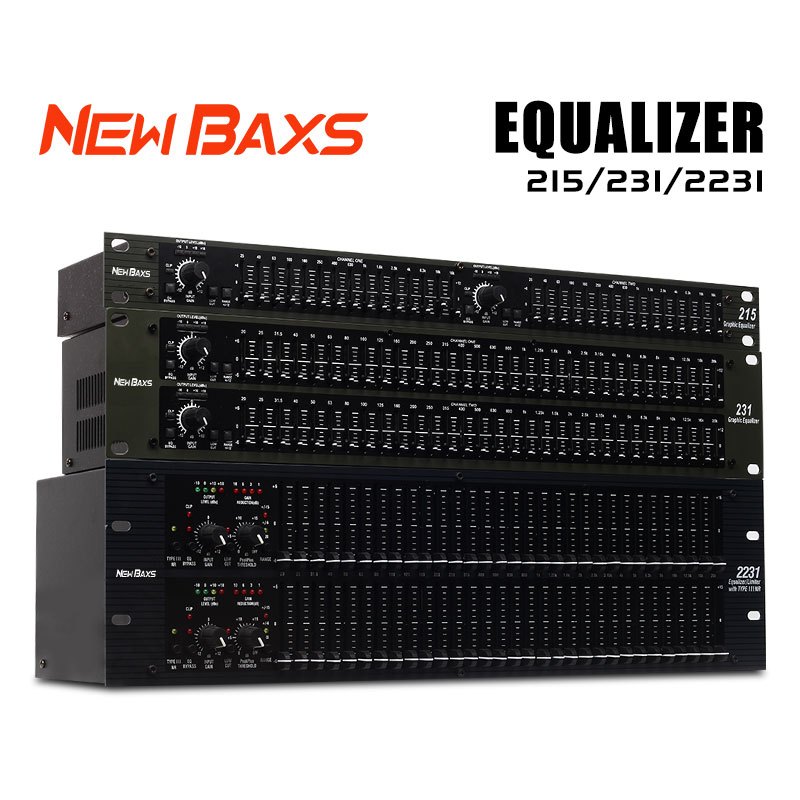 Equalizador NEW BAXS EQ215/231/2231  KTV, 1U Duplo 15/17/32 Bandas, Equalizador Profissional para Palco e Uso Doméstico em Oferta na Shopee