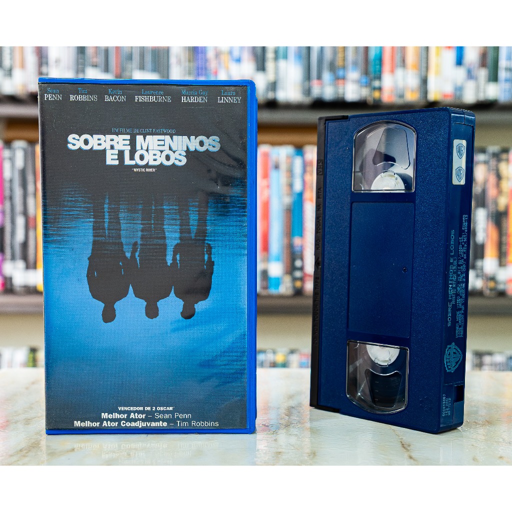 VHS Sobre Meninos e Lobos - DUBLADO - Kevin Bacon Sean Penn Laurence Fishburne - Original - Fita de Vídeo Filme