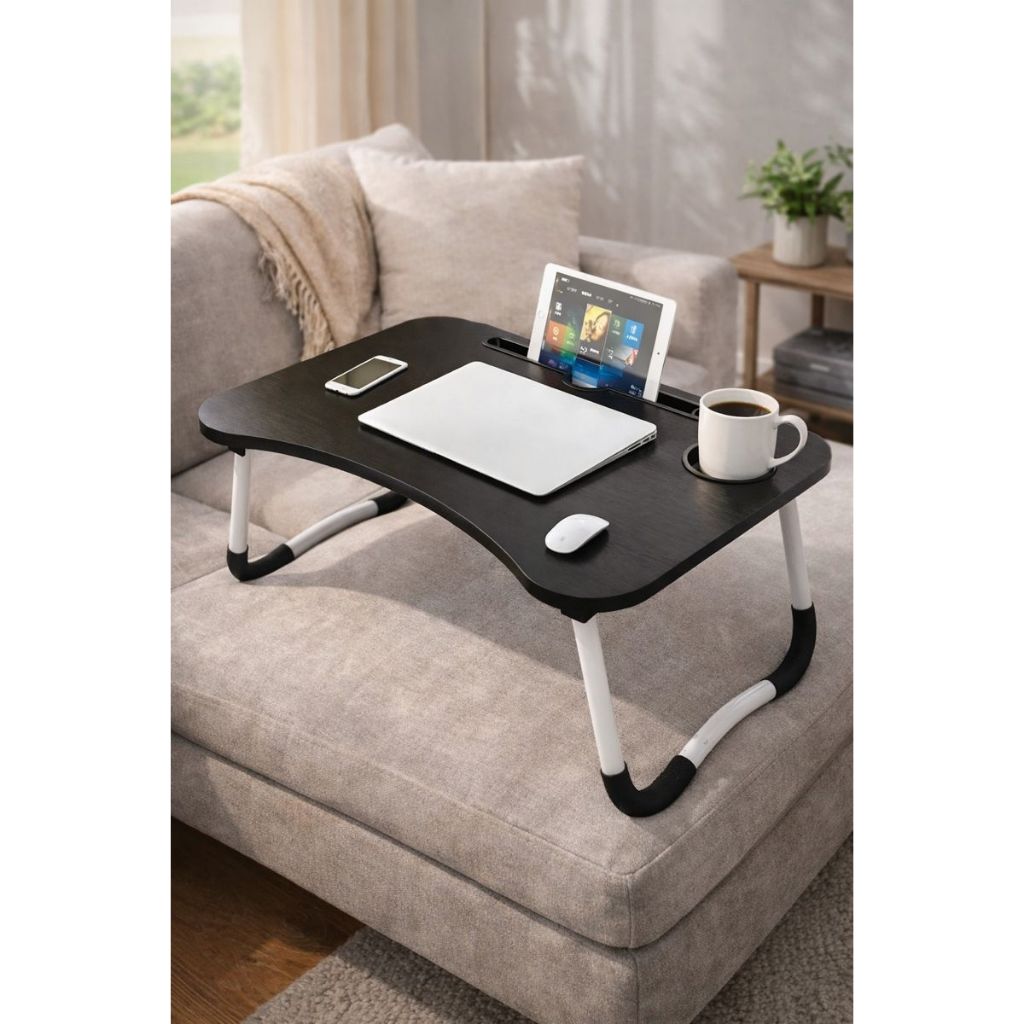 Mesa Portátil Notebook Dobrável Tablet Porta Copo Home Office Estudos Suporte Laptop Cama Sofá
