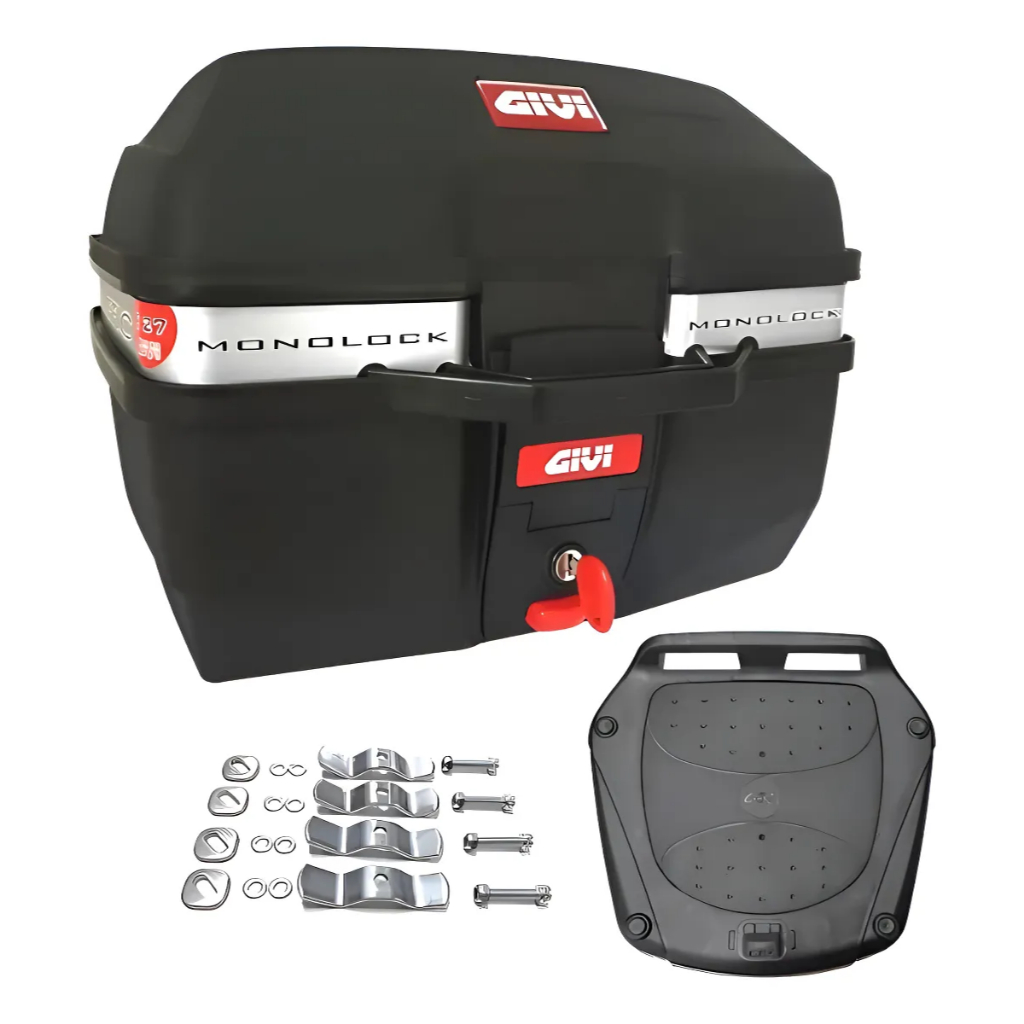 Pra você que só leva atrás 🫵🏼 | Bau Bauleto Moto Givi Monolock E27m Traffic Universal 27 Lts Preto