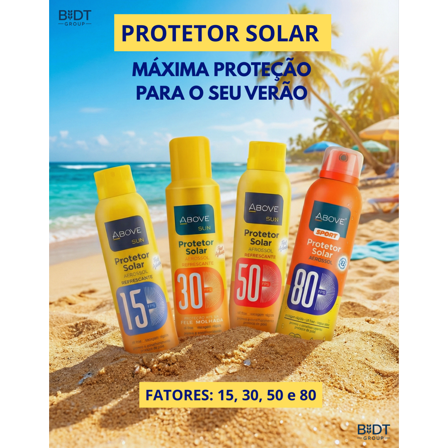 Protetor Solar Fps 15/30/50/80 Spray 150ML/200ML Above Sun