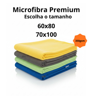 Kit 3 Panos de Chão Microfibra Premium 350gsm - Ultra Absorção (Não Solta Fiapos) em Oferta na Shopee
