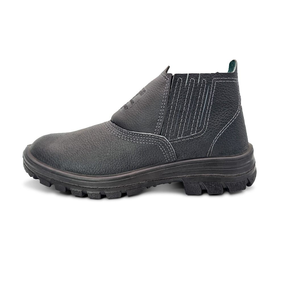 Botina de Segurança em Couro Solado Leve Bico de PVC Resistente COM CA Envio Imediato em Oferta na Shopee