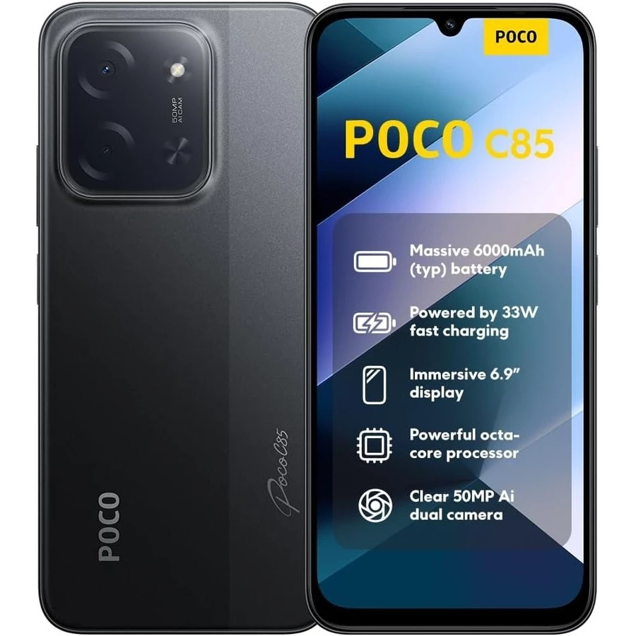 Celular Xiaomi POCO C85 Dual SIM 256GB / 8GB Ram / 128GB / 6GB Ram - Lacrado + Nota Fiscal
