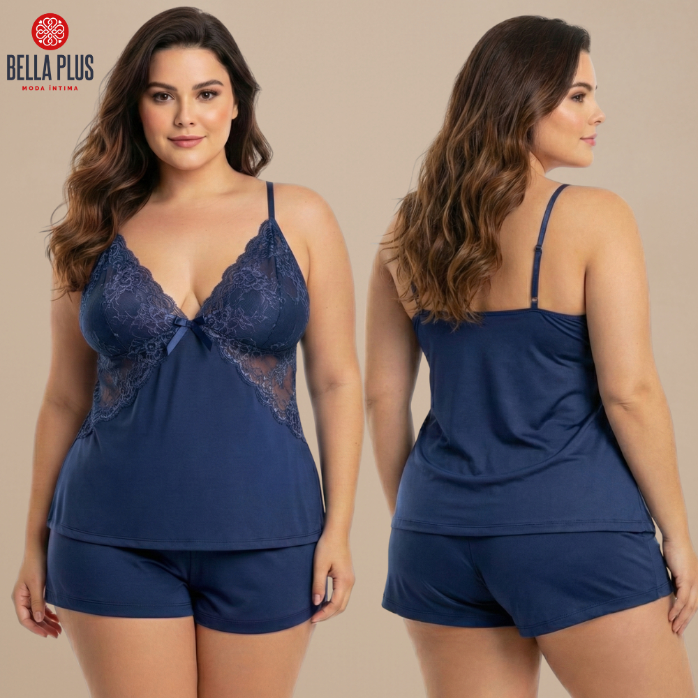 Babydoll Plus Size Pijama Conforto Renda Noite Dormir Microfibra em Oferta na Shopee