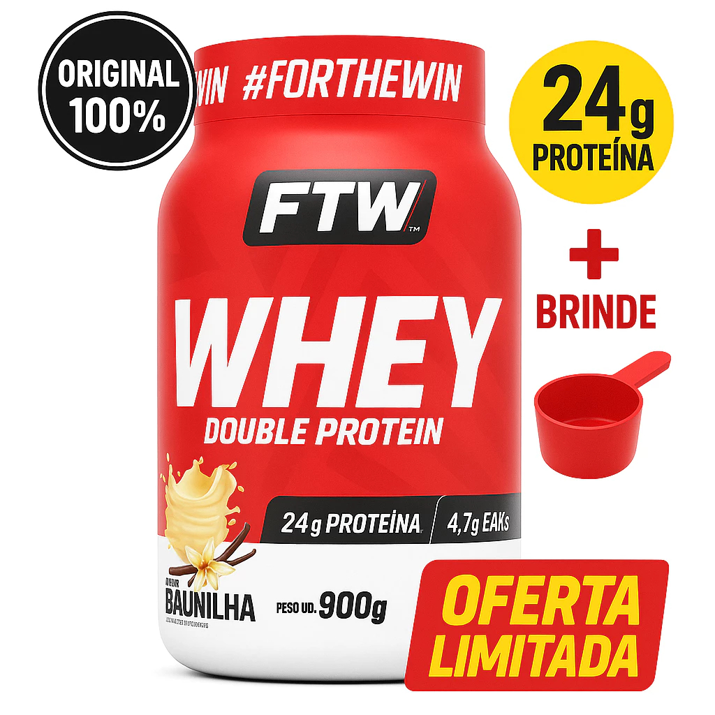Whey Double Protein FTW 900g | 24g Proteína | Original