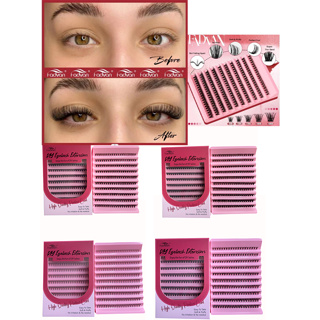 FADVAN DIY Clusters Cílios 200 Pacotes Extensão De Naturais 8-16mm D Curl 10D 20D 30D 40D Extensões Fofos em Oferta na Shopee