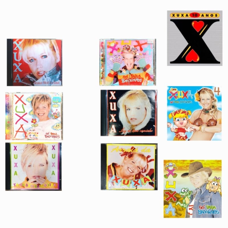 CDs Xuxa - Arraiá da Xuxa, Tô De Bem com a Vida, Boas Notícias, 10 Anos, SPB e Luz no Meu Caminho
