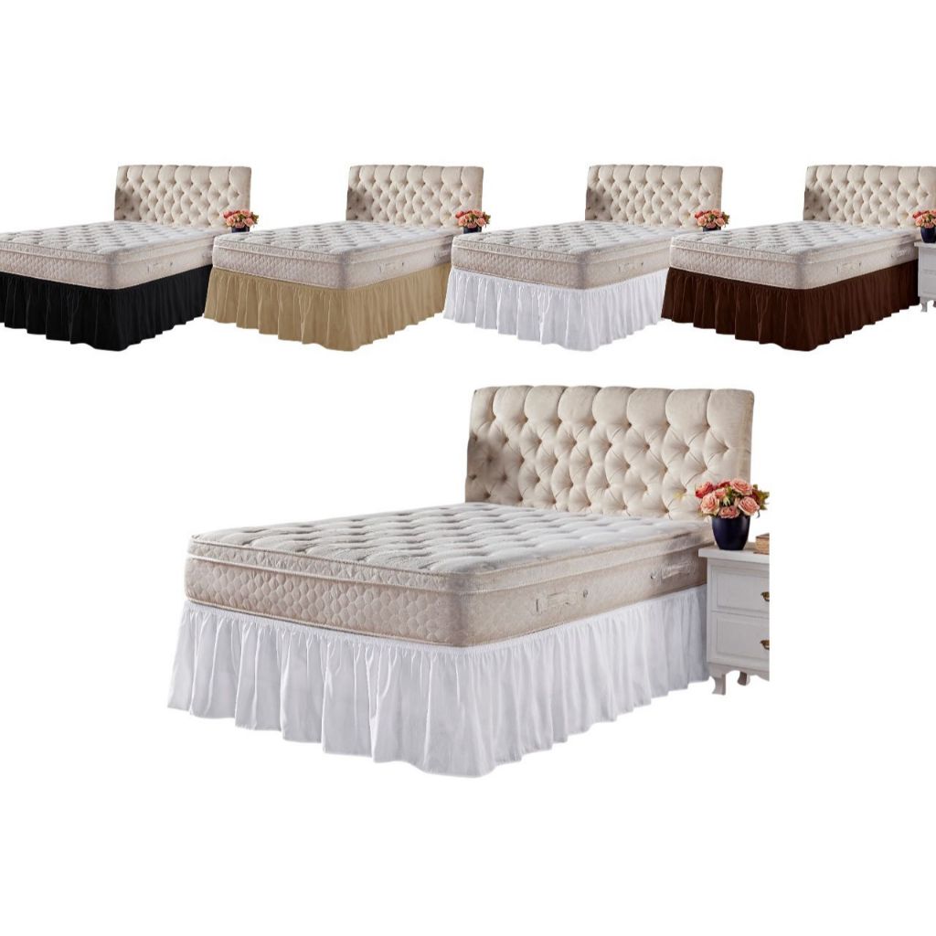 Saia Box Para Cama Colchão Casal Padrão Queen e King Microfibra 170 Fios 1 Elastico em Oferta na Shopee