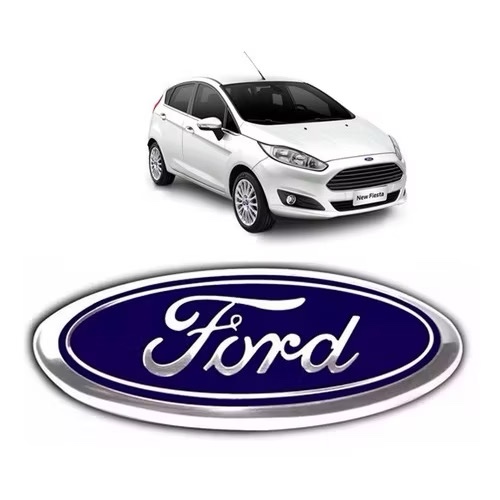 Emblema Grade Ford Fiesta Ano 2014 a 2018 Peça Cromada Autocolante