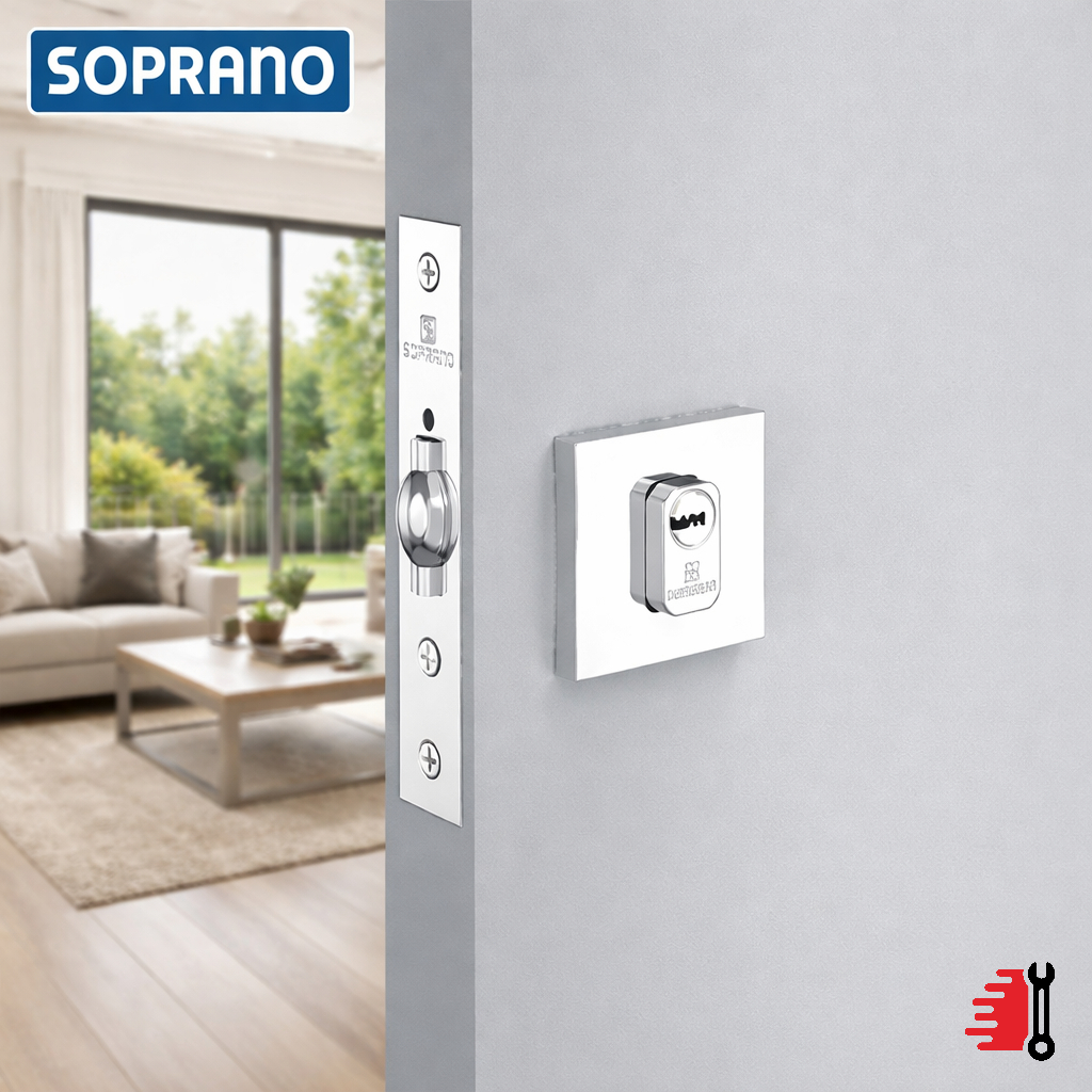 Fechadura Pivotante Rolete Soprano Chave Multiponto Cromada em Oferta na Shopee