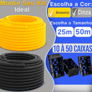 Conduite Eletroduto 3/4  25 á 50 Metros 10 á 50 Caixas Rolo Reforçado em Oferta na Shopee