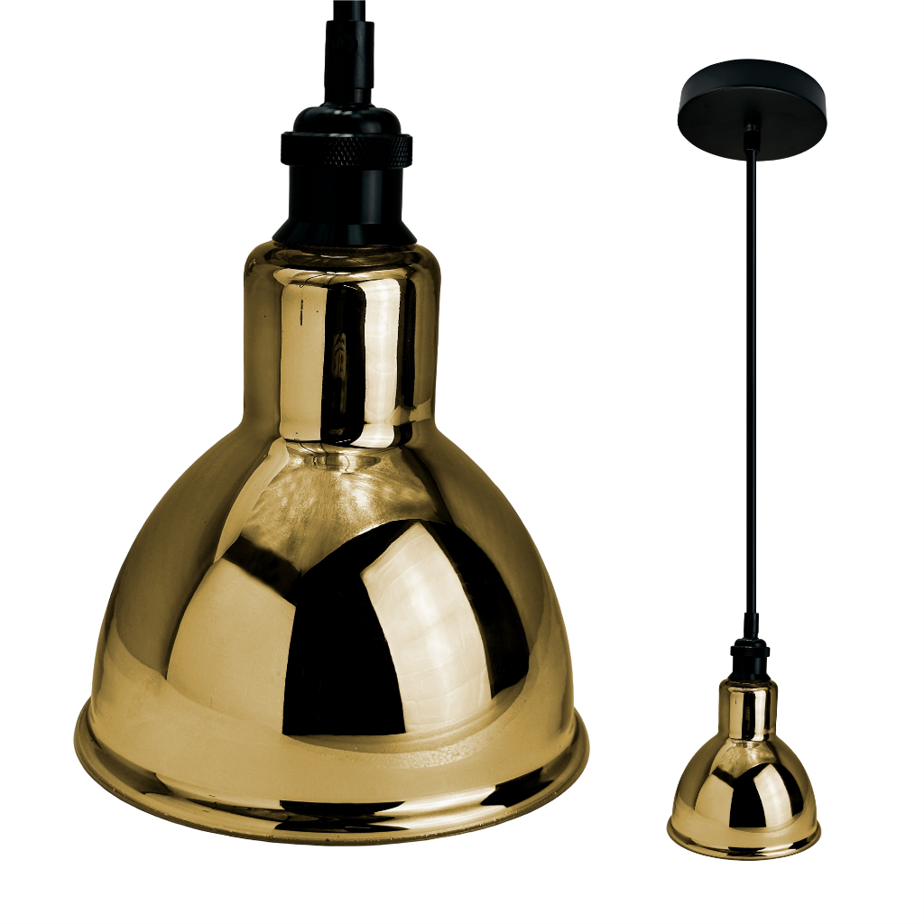 Luminária Pendente Cristal Gold Inowar OL9326 Tamanho de 1,50cm Sala de Jantar Lampada 40w