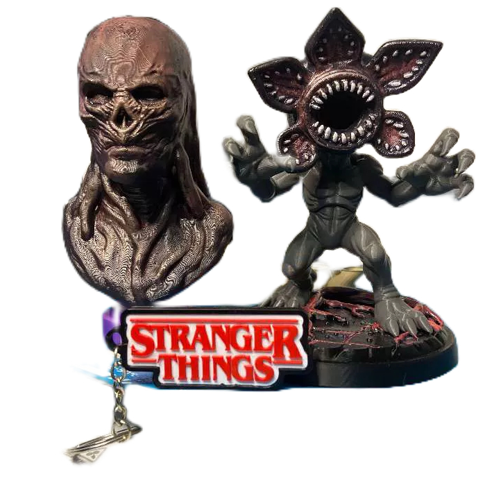 Kit Stranger Things – Demogorgon + Vecna | 14 cm | Impressão 3D de Alta Qualidade | Também vendidos separadamente | Chav