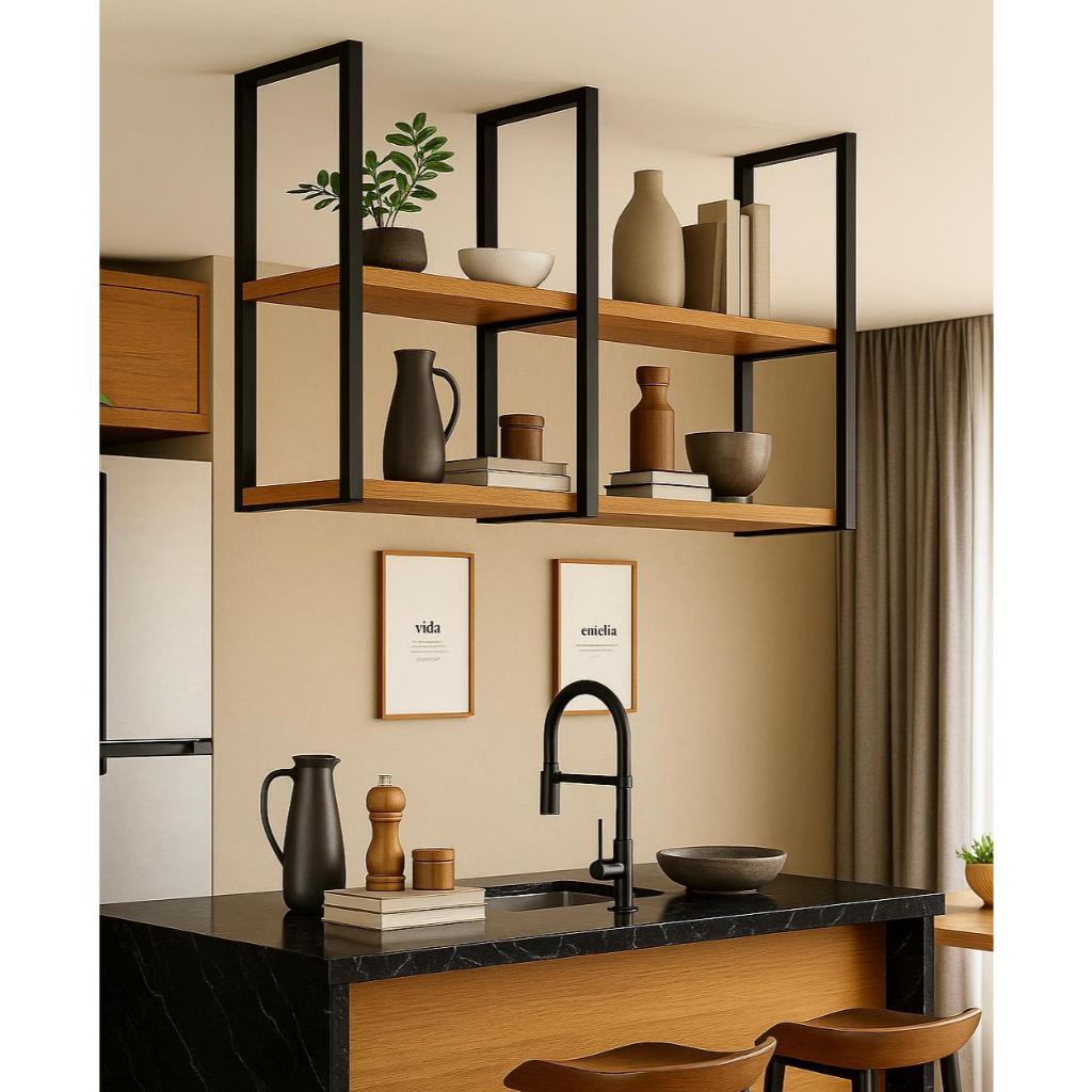 Prateleira Organizadora Moderna Industrial 120cm Utilidade