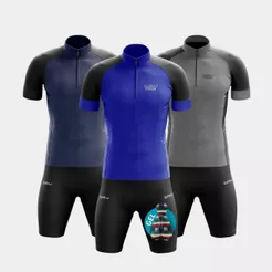 Conjunto de Ciclismo Masculino Camisa Bermuda Gel Bike Confortável Respirável