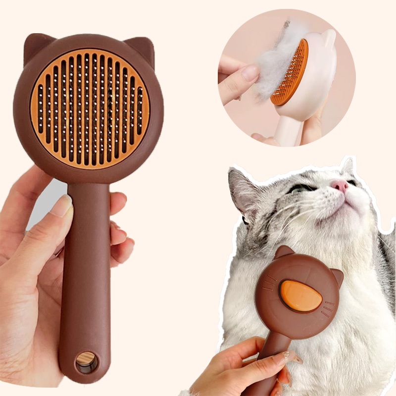 Pente Agulha Para Animais Escova Removedora Pet Gato Cão Cachorro Remove Pelo Solto Massageador
