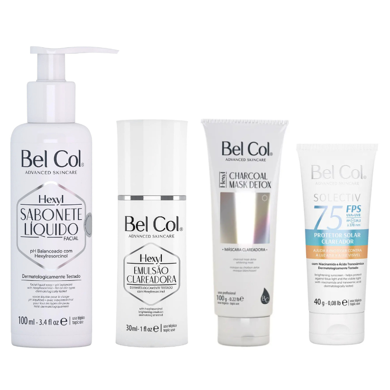 Kit Clareador Facial Hexyl + Protetor Solar 75fps Bel Col