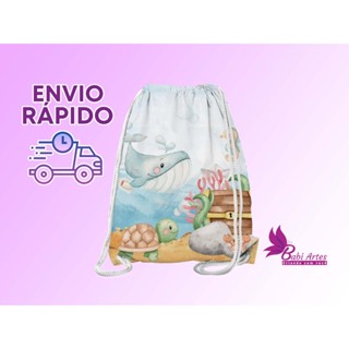 Mochilinha Saco Fundo do Mar (Envio Rápido)  Festa Aniversário Lembrancinha Saquinho Infantil em Oferta na Shopee