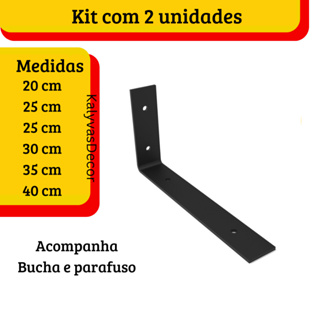Kit 2 Mão Francesa Suporte Invertido Cantoneira de Ferro para Prateleira em Oferta na Shopee