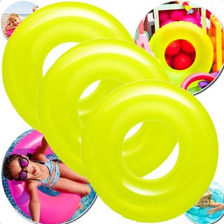 Kit 3 Boias Infláveis Neon 90cm Gigante Piscina Praia Neon Festa decoração Infantil ou Adulto