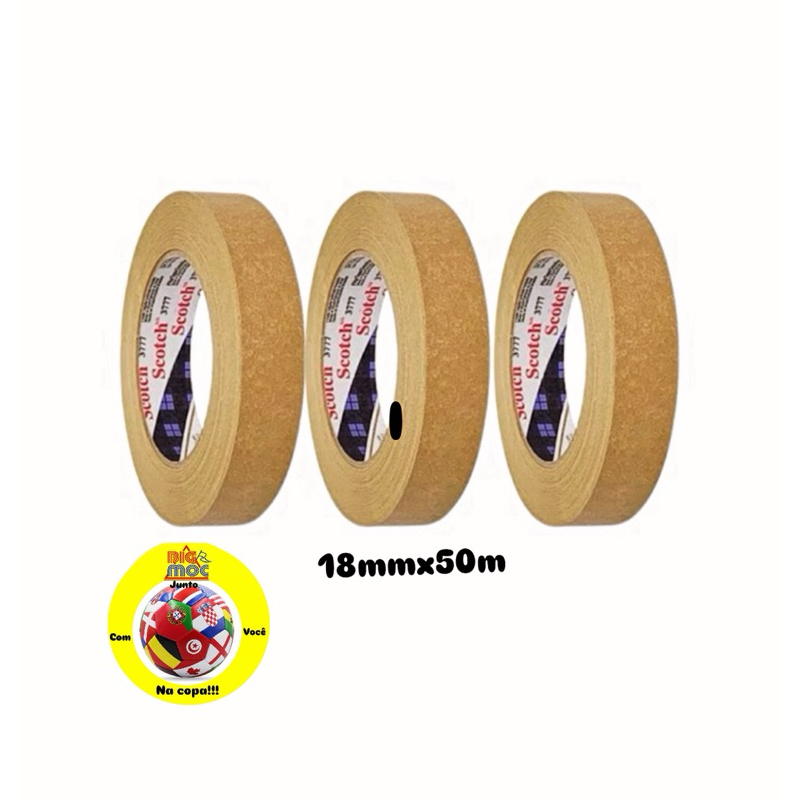 Fita Scotch 3M Adesiva Kraft-18mmx50m. em Oferta na Shopee