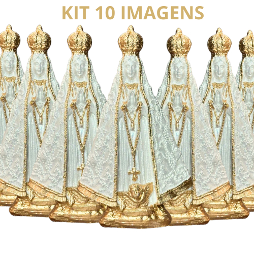 Kit 10 Imagens Nossa Senhora Aparecida Pintada Rica em Detalhes