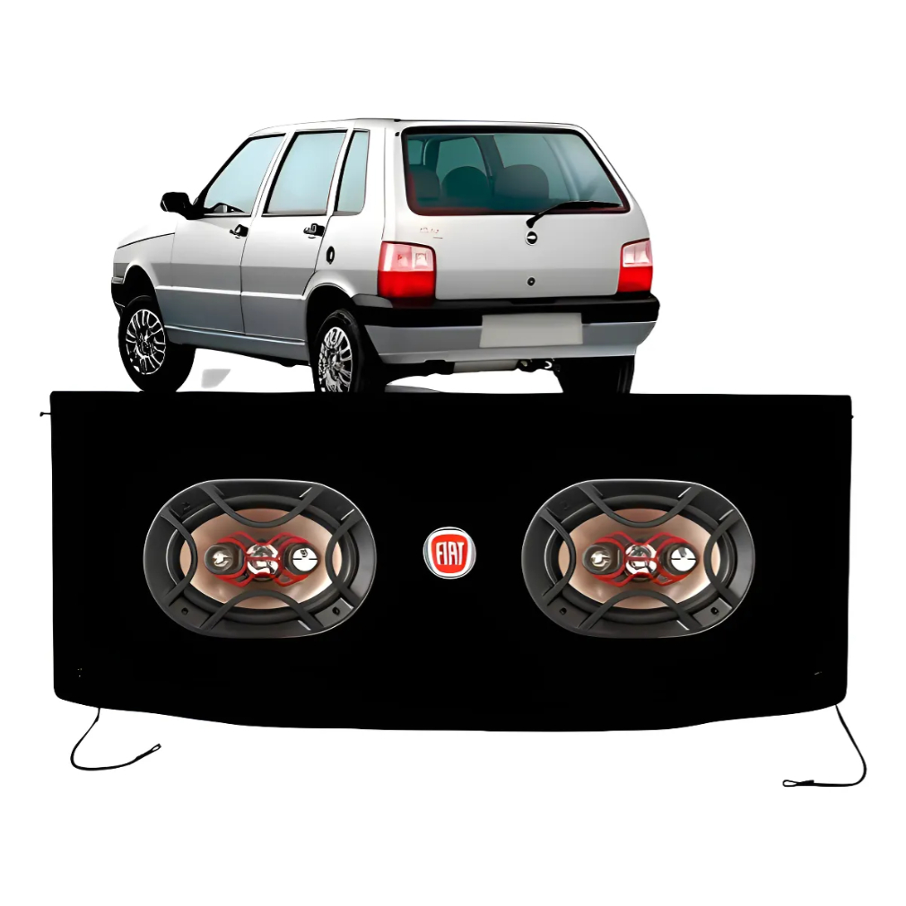 Tampao Porta Malas Bagagito Fiat Uno Mille + Alto Falante 69 140w Rms em Oferta na Shopee