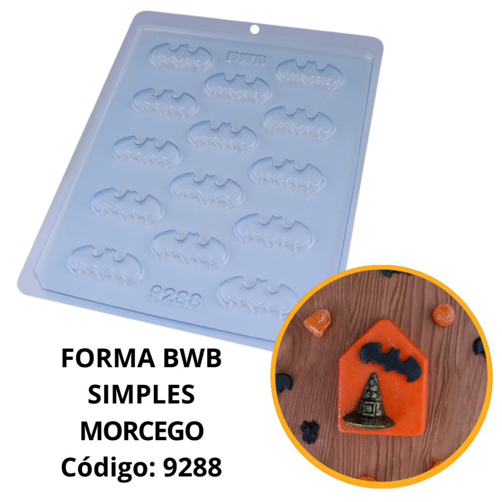 1~10 FORMA SIMPLES MORCEGO BATMAN CÓD.:9288 HALLOWEEN- (E8) EM ACETATO BWB PARA BOMBOM DOCES DE CHOCOLATE E CONFEITARIA. em Oferta na Shopee