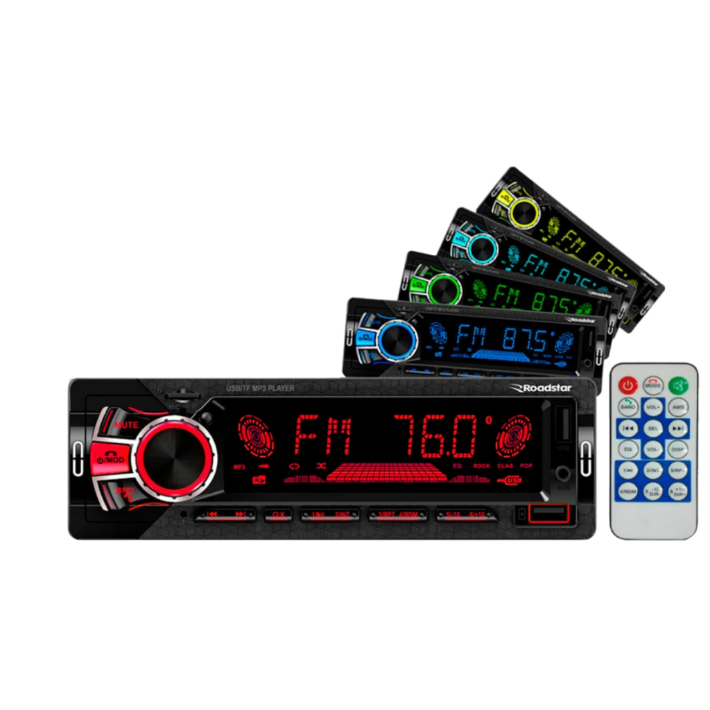 Rádio Automotivo Roadstar RS-2751BR Bluetooth USB SD FM Aux – Som Potente