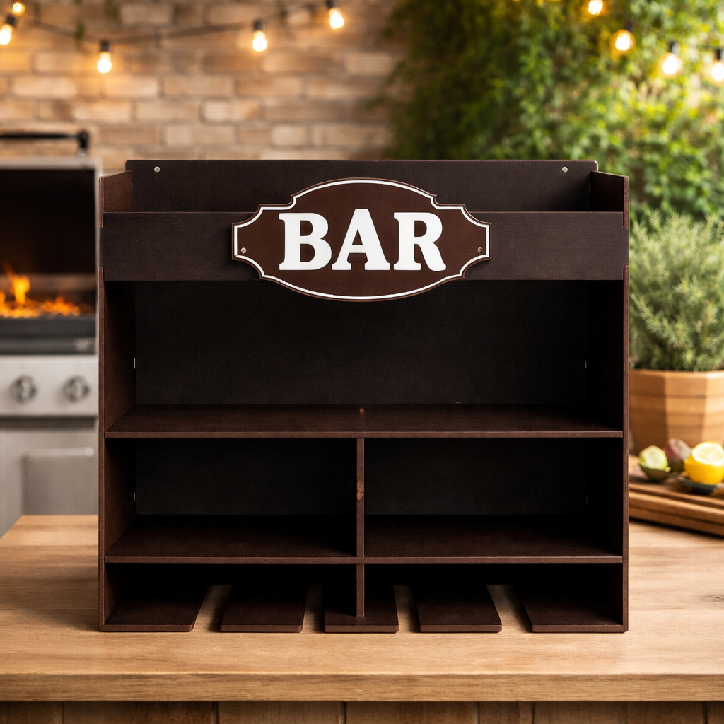 Bar Barzinho Adega De Parede Com Porta Taça Porta Vinho Mdf Decoração em Oferta na Shopee