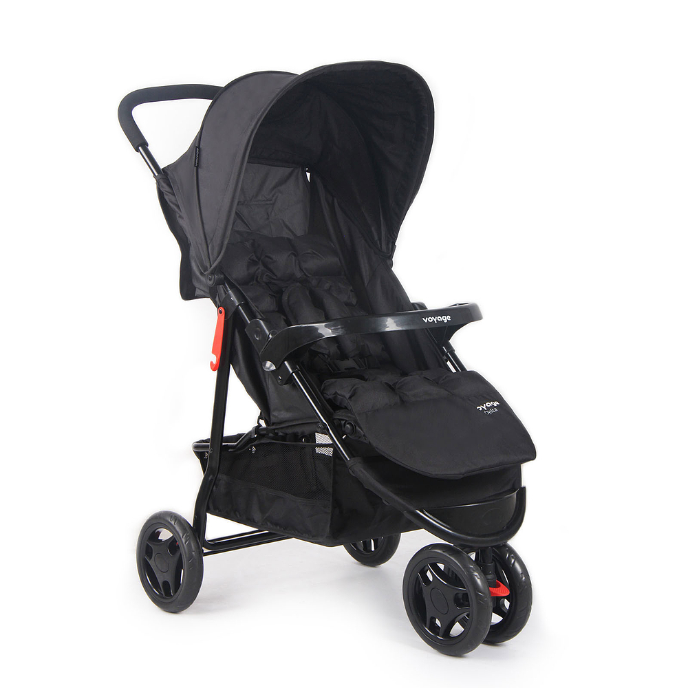 Carrinho de Bebê de Passeio Reclinável Delta Preto Voyage em Oferta na Shopee