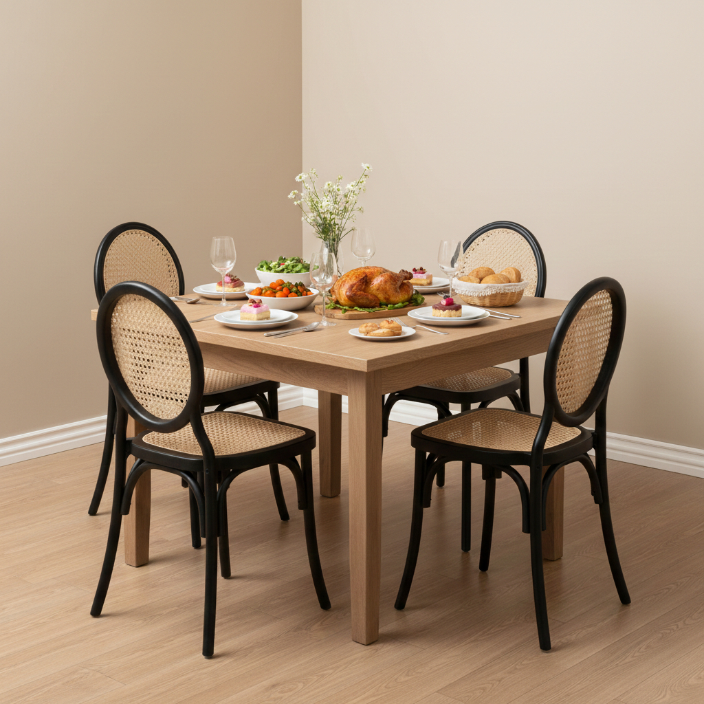 Kit 4 Cadeiras Medalhão Rattan Polipropileno Sala Cozinha Jantar Restaurante Eventos - La Mobilia em Oferta na Shopee