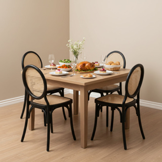 Kit 4 Cadeiras Medalhão Rattan Polipropileno Sala Cozinha Jantar Restaurante Eventos - La Mobilia em Oferta na Shopee