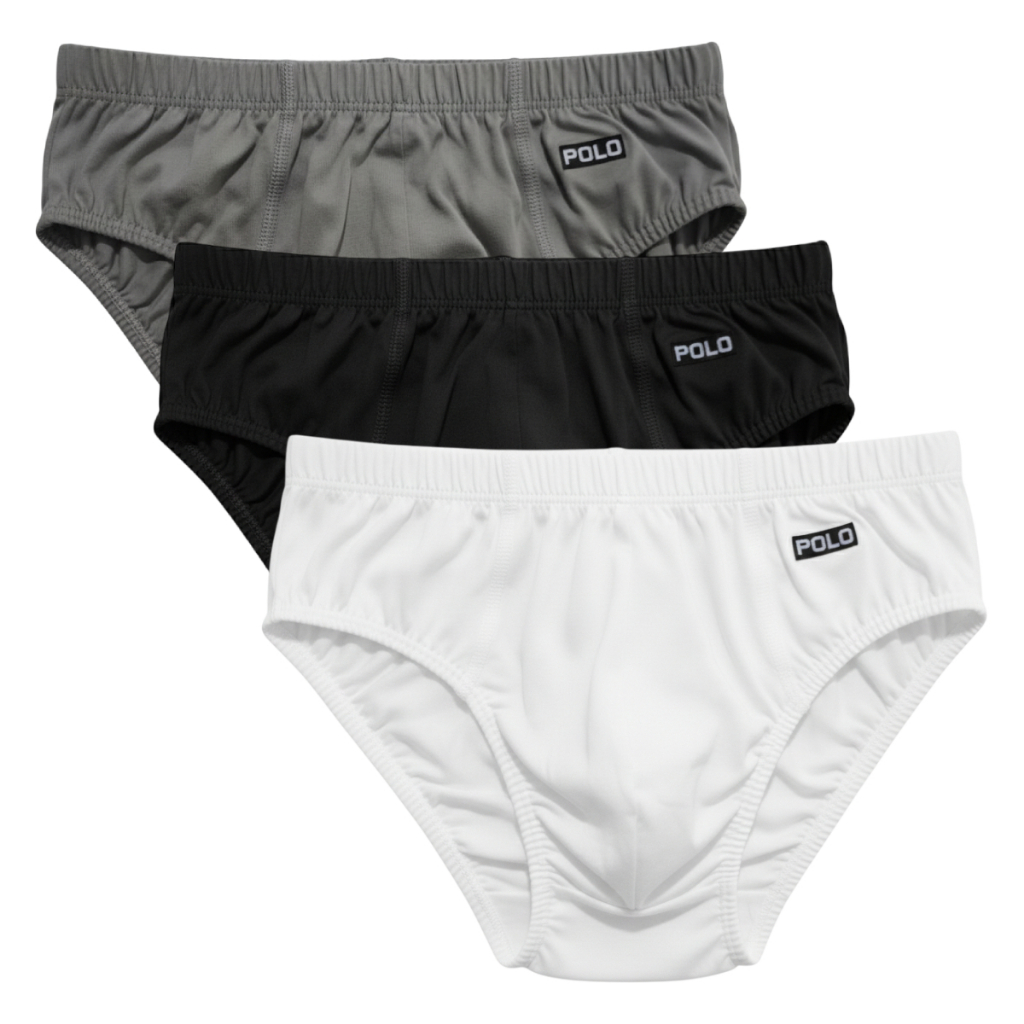 Kit 3 Cuecas Slip Polo Star 100% Algodão Penteado Ultra Conforto Tradicional Masculina Adulto