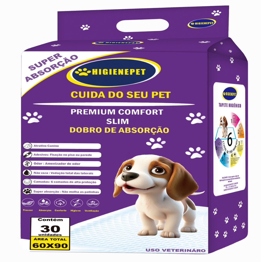 Tapete Higiênico Cães 60x90 30 Unidades Premium Higienepet em Oferta na Shopee