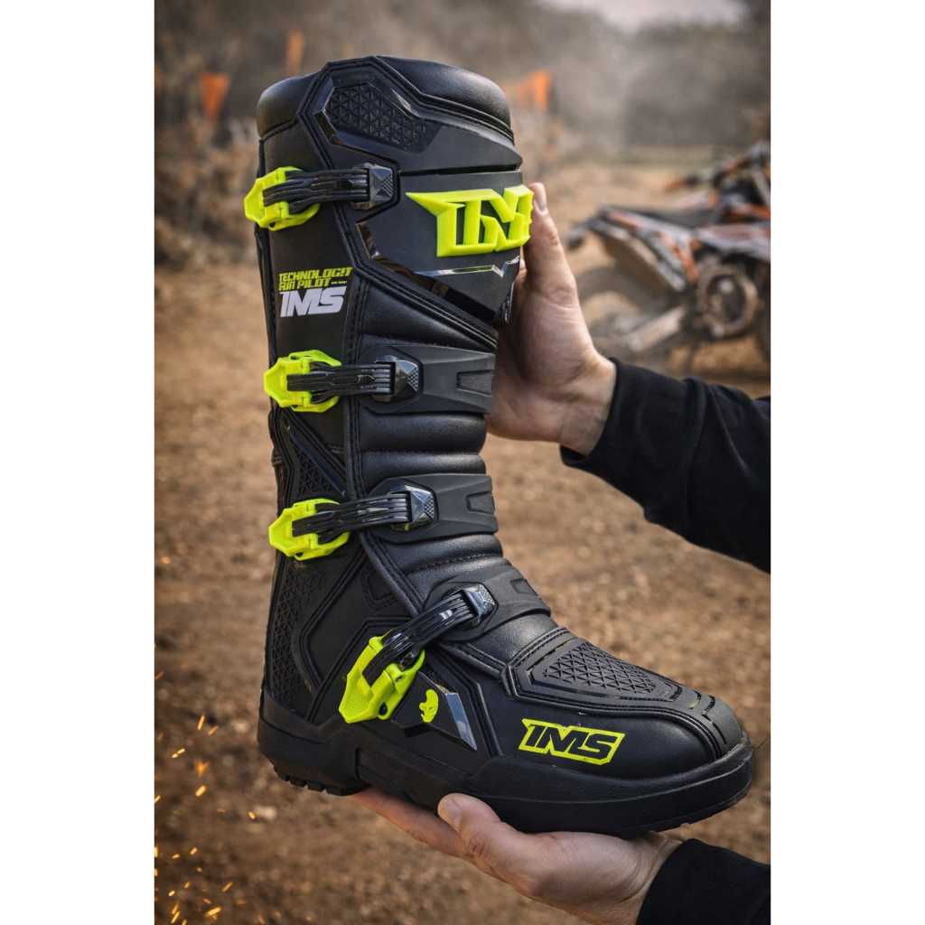 Bota Motocross Trilha Enduro IMS Roubust Injetada Preta 2025