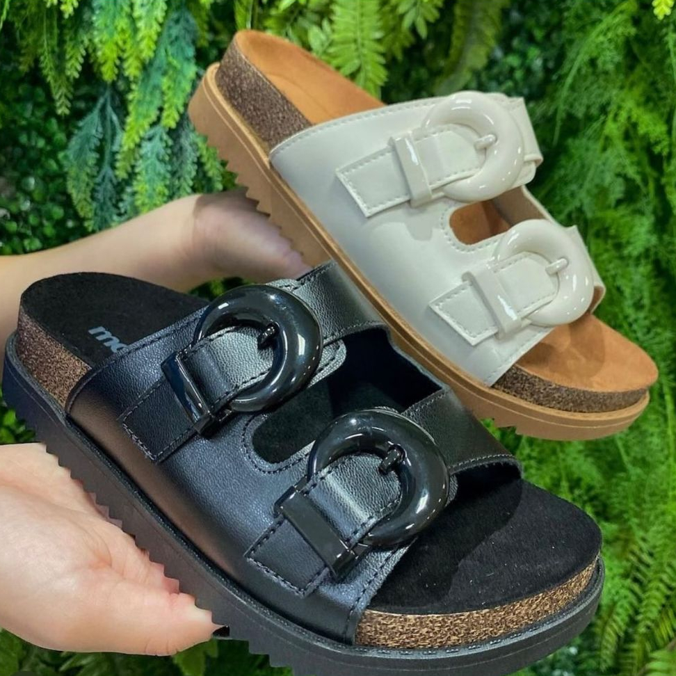 Sandalia Moleca Napa Oficial Tratorada Birken com Fivela Flatform Leve e Estilosa