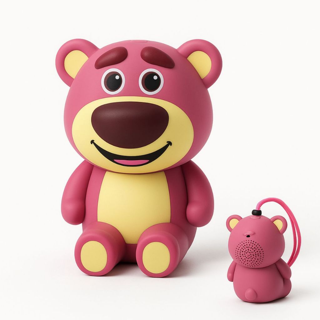 Caixa De Som Portátil Ursinho Bluetooth Caixinha Infantil 8W RMS MP3 USB Suporta cartão de memoria em Oferta na Shopee