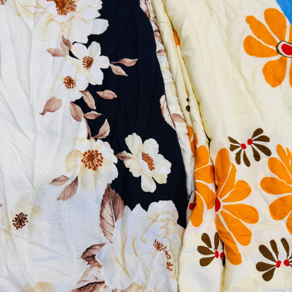 1kg Retalho Recortes Viscolinho Estampado Estampas Variadas Rende aprox 5mt